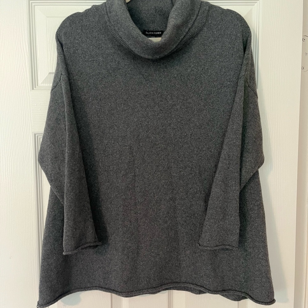 Eileen Fisher Merino Wool Asymmetric Sweater